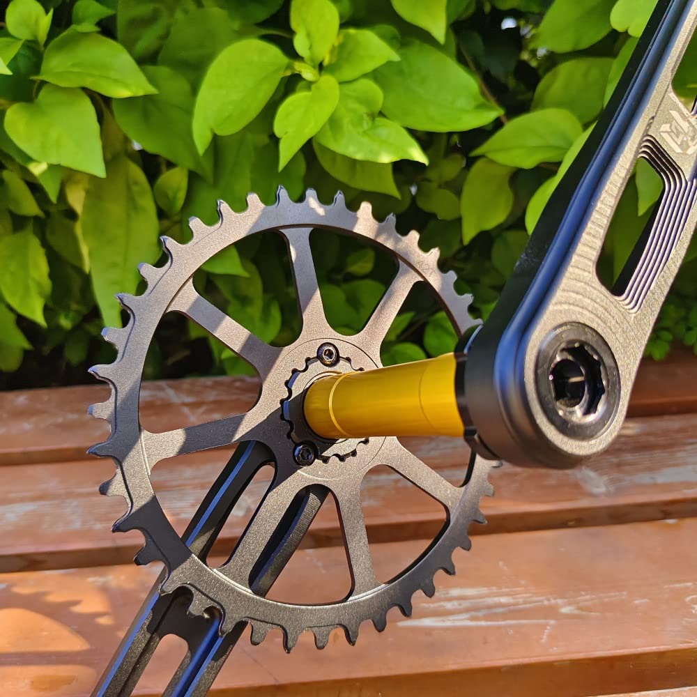 Rower szosowy GXP Hollow zintegrowany zestaw korbowy 165 mm 40 do 50T wąska szeroka pojedyncza tarcza łańcuchowa stop CNC lewa prawa para