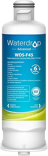 Miniatura 3 de Waterdrop DA97-17376B Filtro de agua para refrigerador, repuesto para Samsung HAF-QINEXP, DA97-17376B, HAF-QIN, DA97-08006C, 3 filtros para