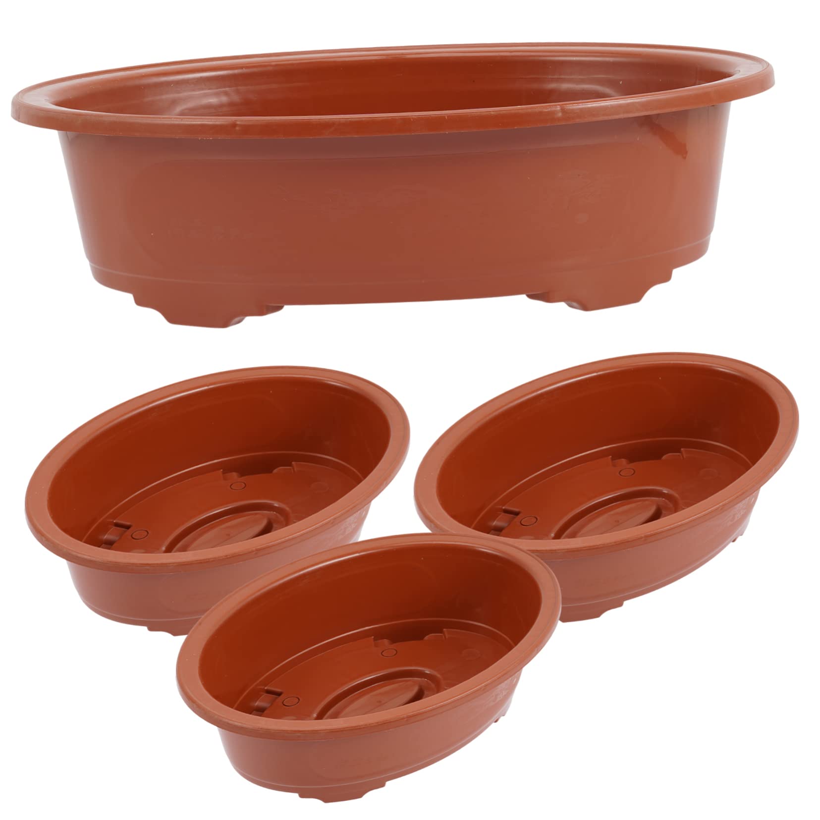 Toddmomy Macetas de plástico, 4 unidades, macetas de plástico, macetas de interior, macetas grandes para bonsái, macetas de cultivo de bonsái, macetas de cultivo de bonsái, maceta en maceta de boca