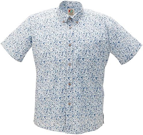 Amazon エメラルドアイランド メンズかりゆしウェア 小花柄 ボタンダウン シャツ 通販