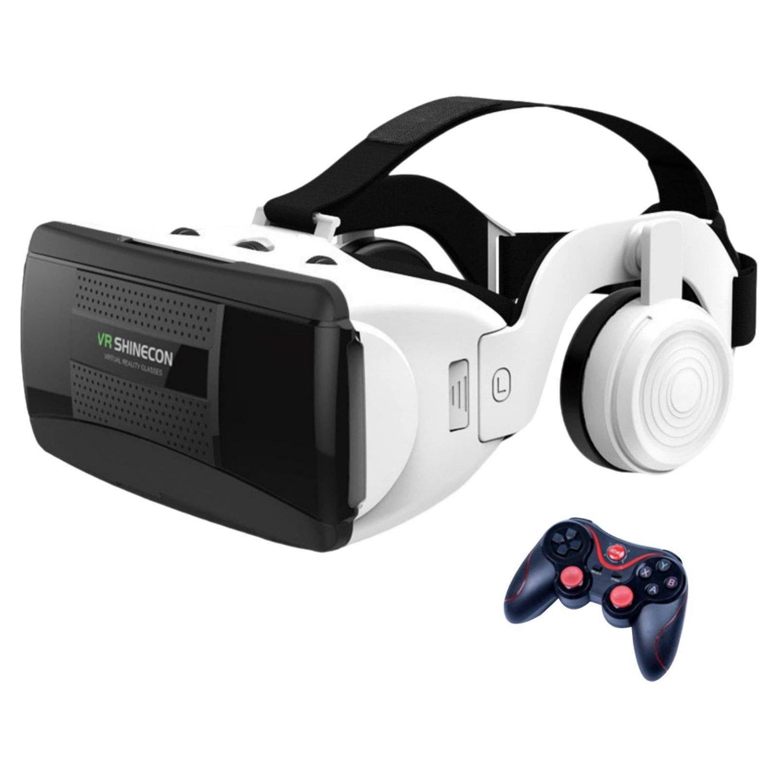 Smartphone Stereoscopic Viewer Viewer Built-in Headphones Phone Stereoscopic Viewer Headset Lightweight Design Simulated Reality Glasses G06eb Headphone X3|Collectibles| Photographic Imag-picture-22