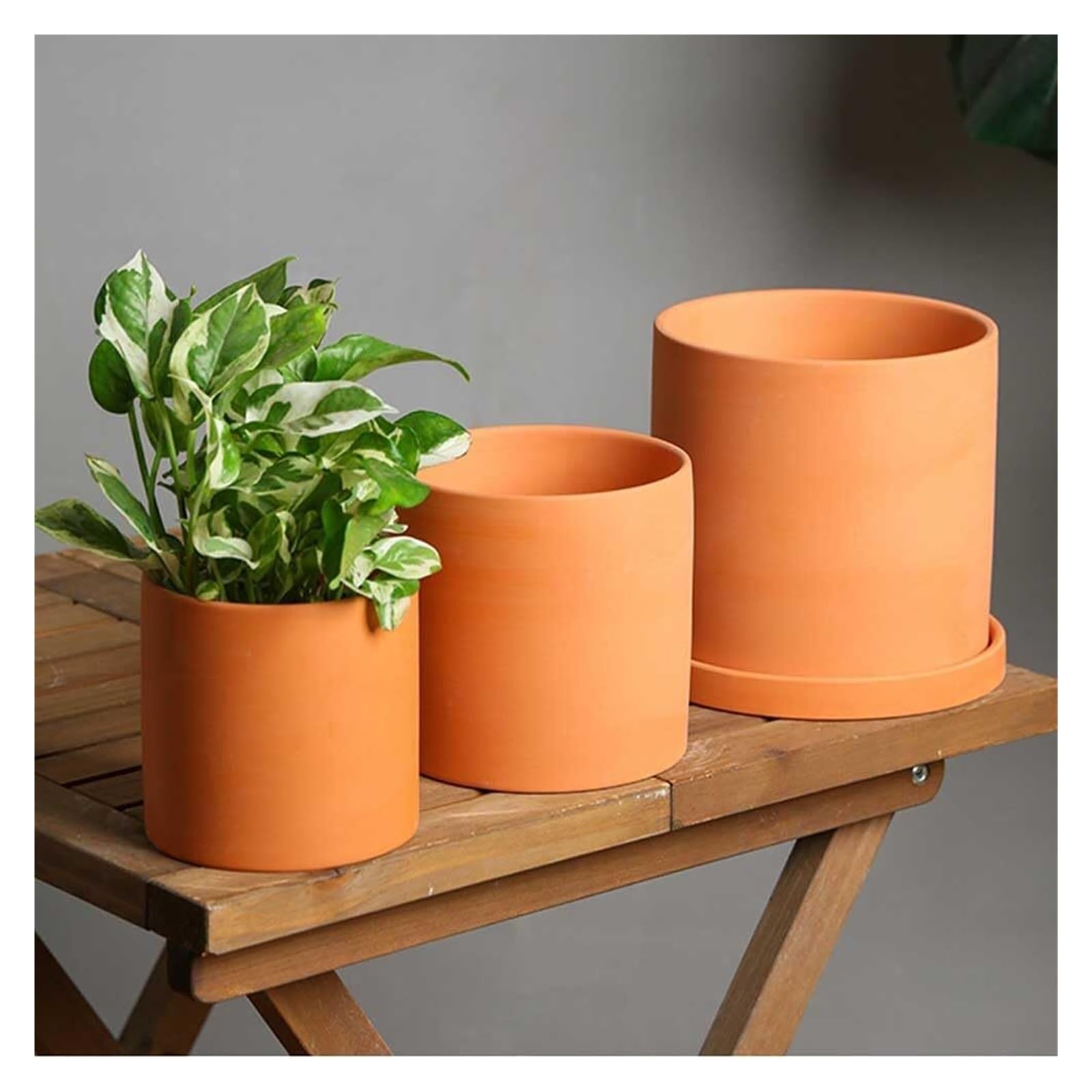 Doniczka w stylu vintage, cylindryczna, oddychająca i chłonna, doniczka na kwiaty, dekoracja ogrodu (9 cm)