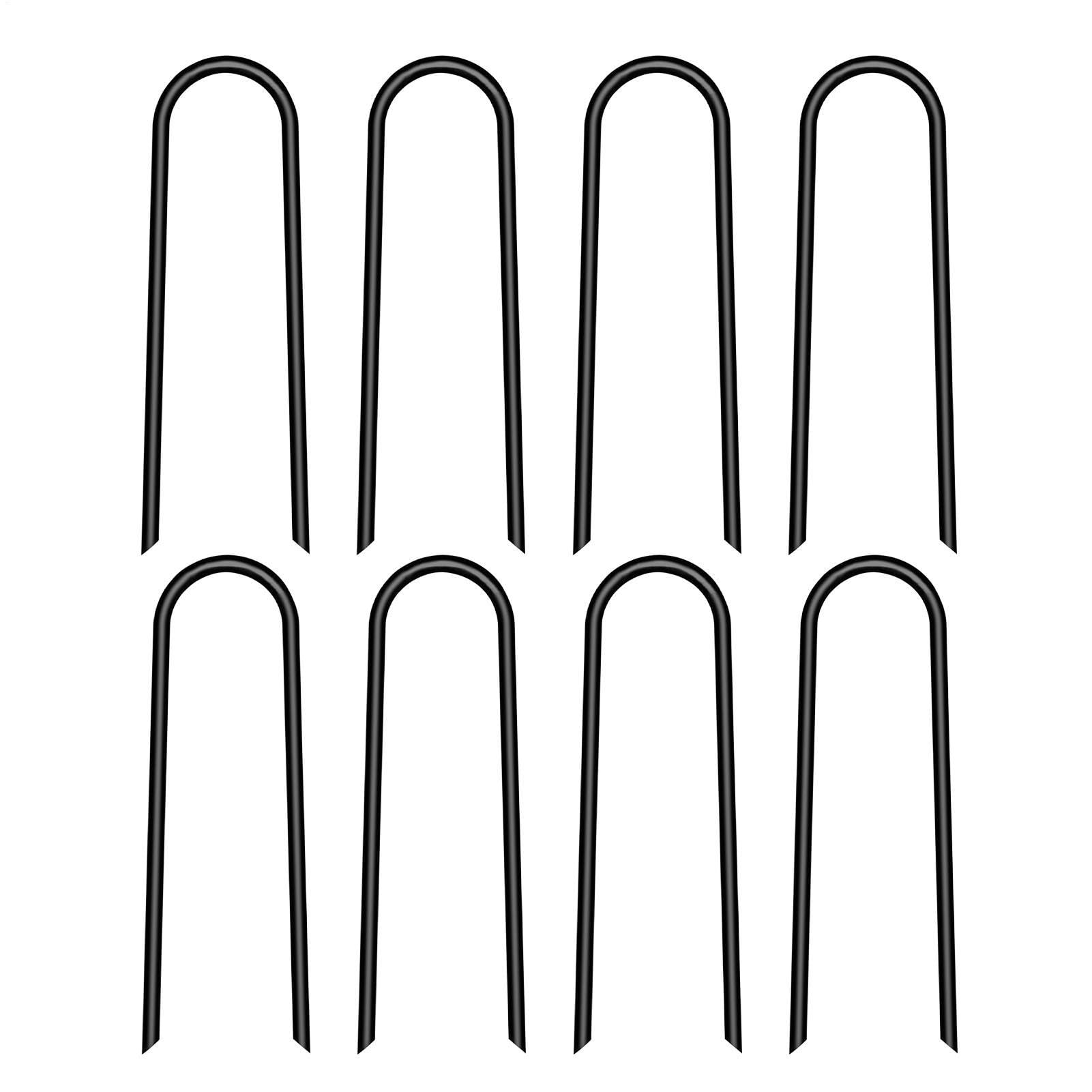 Set di 8 picchetti per trampolino, chiodi fissi per tettoie, ganci a U, antiruggine, accessori per tenda da campeggio