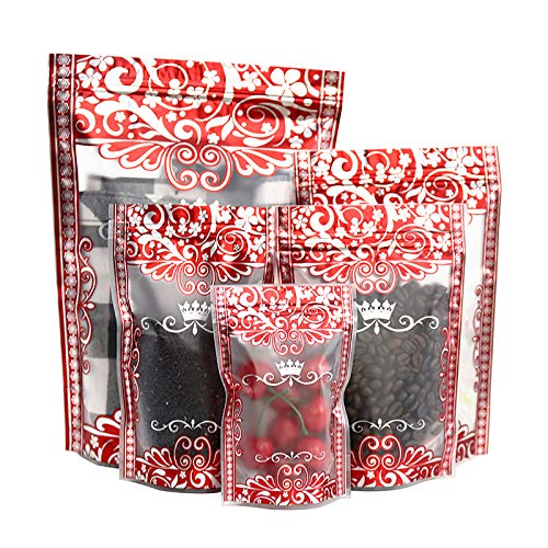 Packaging Bags for Shipping Gift Bags Smell Proof Bags Resealable Bags Storage Bags Ziplock Storage Bags Package Bags for Candy, Christmas, jewelry,Cookies 100 Pieces
