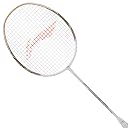 LI-NING Windstorm 700 Special Edition Badminton UNSTRUNG Carbon Fiber Racket (White/Gold) gallery image