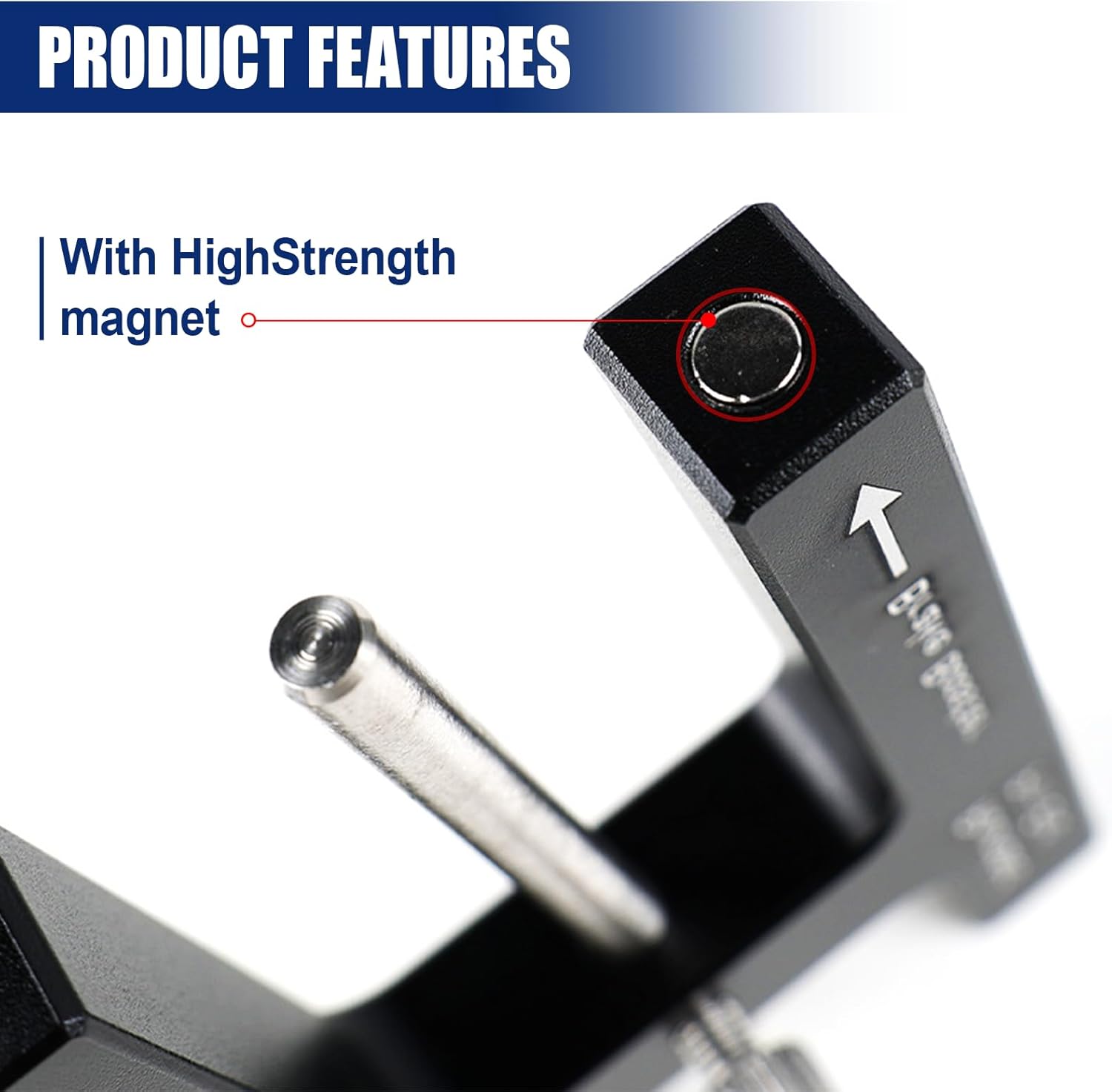 Brake Booster Push Rod Adjustment Tool, Aluminum Magnet Brake Pedal Push Rod Adjuster Length Gauge with Master Cylinder, Universal Car Accessories for Adjustable Braking Distance