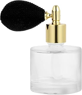 FOMIYES 50ml Perfume Bottle Empty Refillable Perfume Atomizer With Air Bag Vintage Glass Spray Bottle Great for Perfume Es...