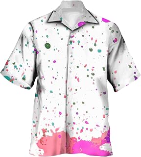 Mens T Shirt Muscle Fit Shirts for Men T Shirts for Men Uk, Men Casual Short Sleeve Spring Summer Turndown Neck 3D Printed Shirts Fashion Top Blouse Shirts Summer Shirts for Men Gym T Shirts Men