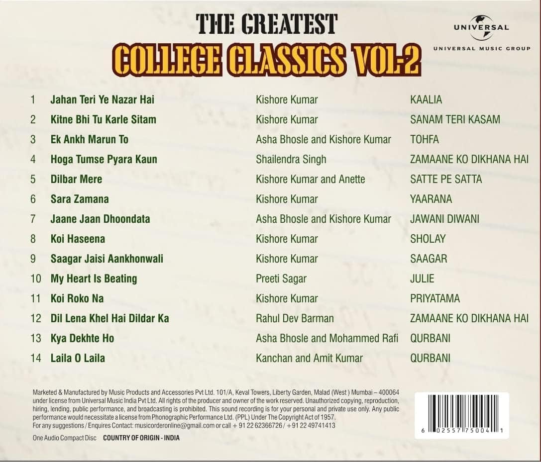 THE GREATEST COLLEGE CLASSICS VOL-2