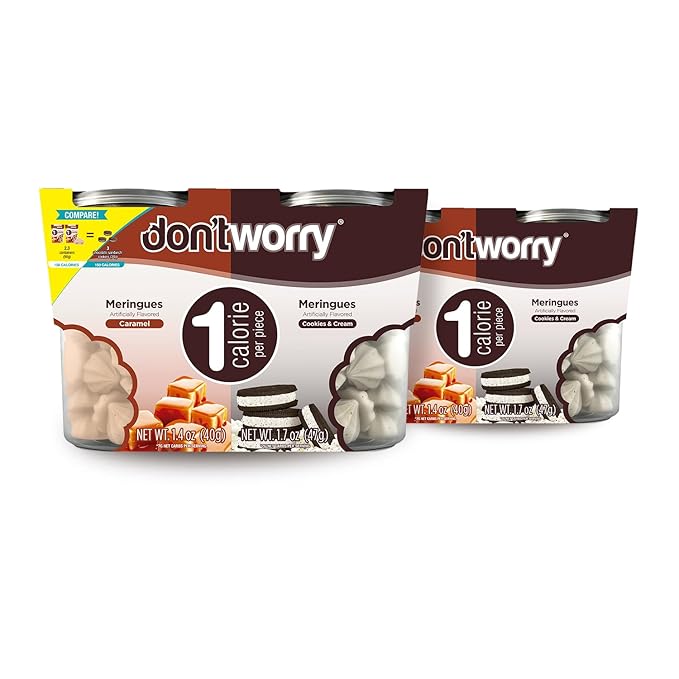 Amazon.com: Don't Worry Keto Friendly Meringue Cookies 4 Pack - 2pz ...