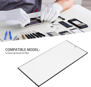 S23 Ultra Screen Replacement Kit Premium Tempered Glass Front Outer Lens with Full Repair Tools Set for DIY Phone Repair Enthusiasts