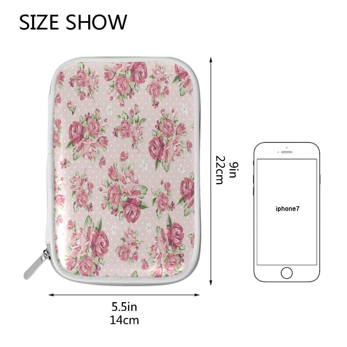 RXYY - Estuche Para Lápices, Acuarela, Rosa, Floral, Para Estudiantes