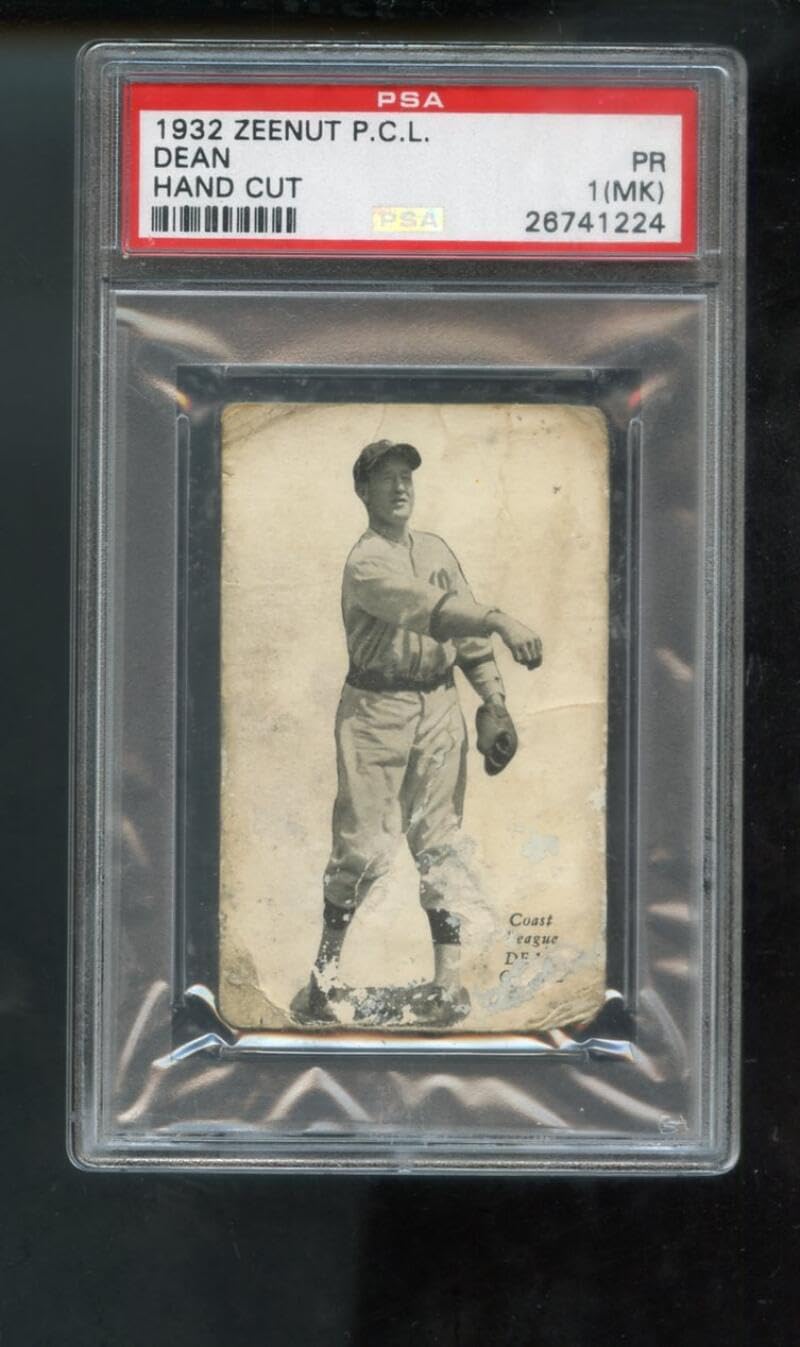1932 Zeenut Zeenuts Monroe Dean PSA 1 (MK) Graded Baseball Card Pacific Coast League PCL P.C.L. Oakland Oaks