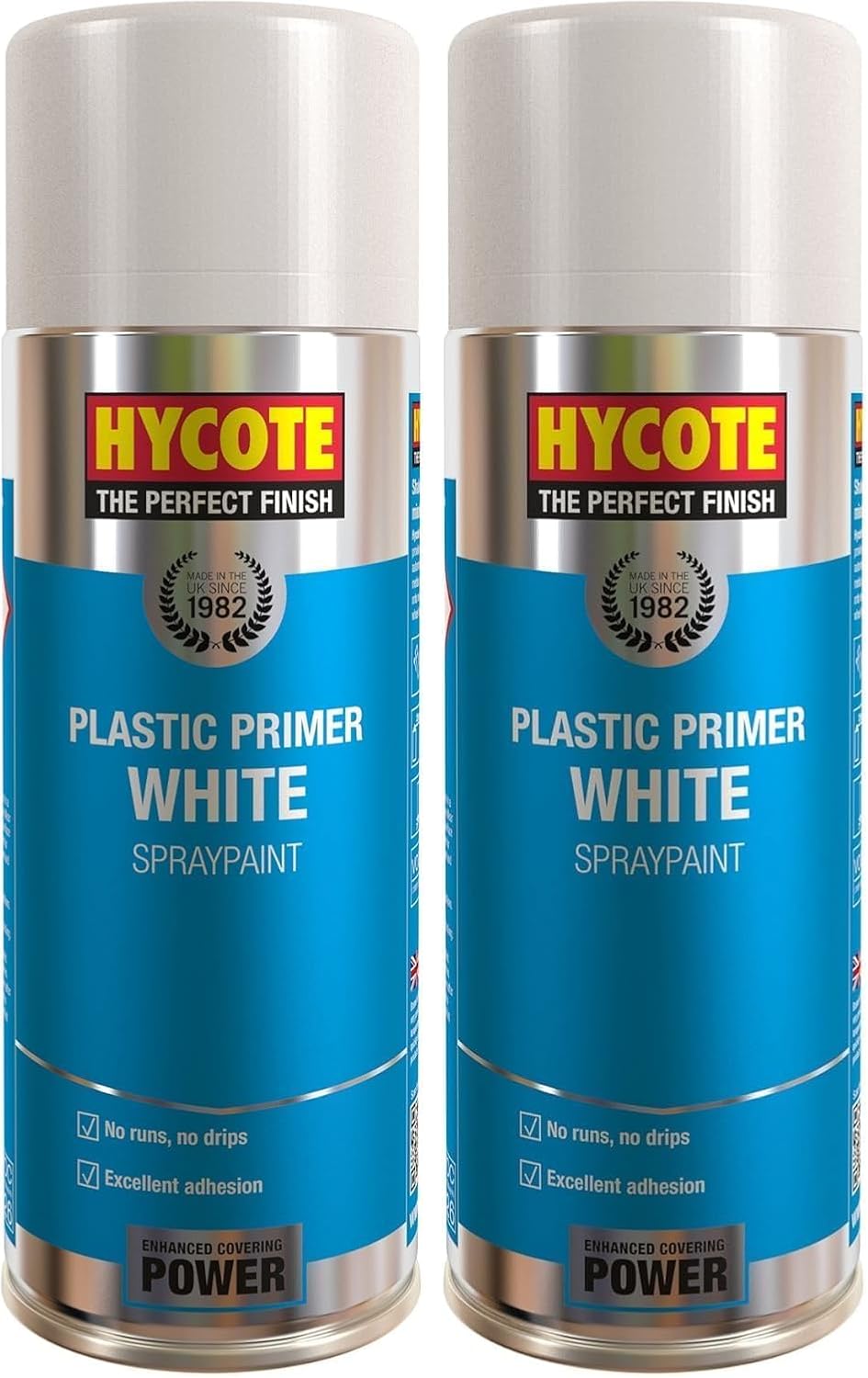 Hycote Fast Drying Aerosol Car Spray Paint, White Primer, 400 ml (Pack of 6)