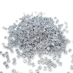 Black letters on Silver Beads