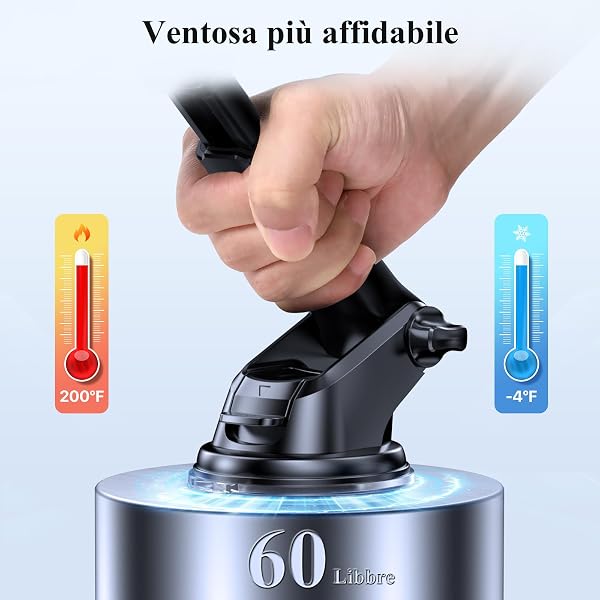Miracase Porta Cellulare Auto, [Livello Militare Aspirazione Affidabile] Supproto Telefono Auto Universale, Per il Cruscotto & Bocchette di Aerazione E Parabrezza Adatto a Tutti Smartphone - 2