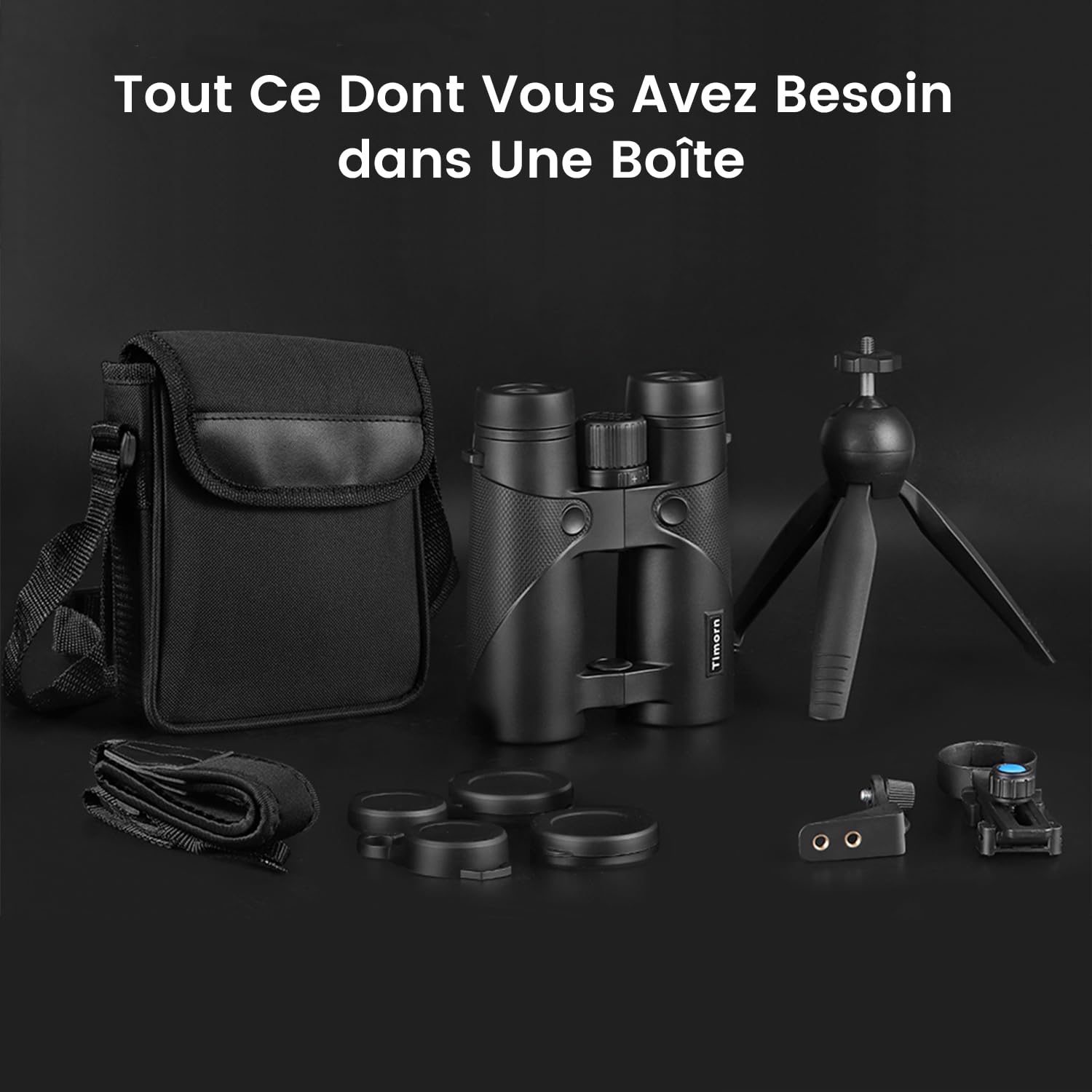 Jumelles Adultes Puissante Astronomiques Etanche: Timorn Jumelles Compactes Puissantes Grand Vue avec Adaptateur Téléphonique Trépied - 8x42 HD Jumelle Observation Oiseaux pour Chasse Randonnee | Lentilles FMC pour une Image Claire et Nette, Large Champ d