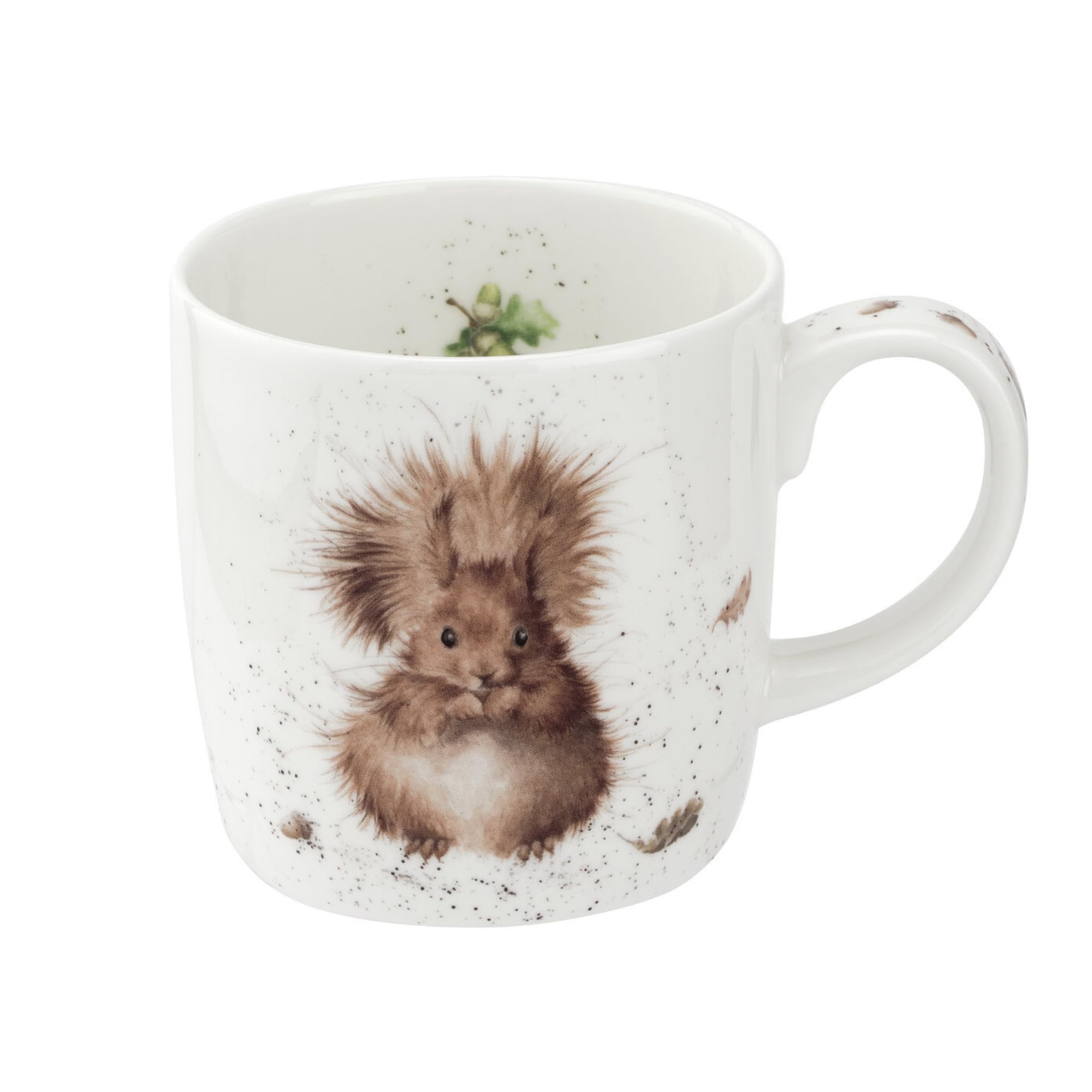 Royal Worcester Wrendale Designs 14 oz Mug, Treetop Redhead - Fine Bone China with Squirrel Motif - Woodland Themed Tea Mug for Cozy Cottagecore Homes - Safe Ceramic Drinkware for Daily Use