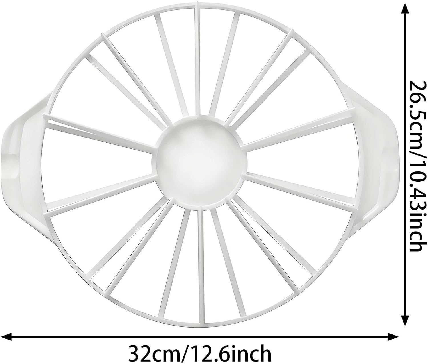 Cake Portion Cutter Cake Portion Marker Round Cake Slicer Double Sided Cake Portion Marker 10 or 12 Pieces for Even Slices(White 26.8 cm /10.6 In diameter) (10 or 12 Slices)