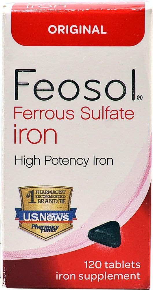 Ferrous Sulfate Iron Tablets Original - 120 Tablets