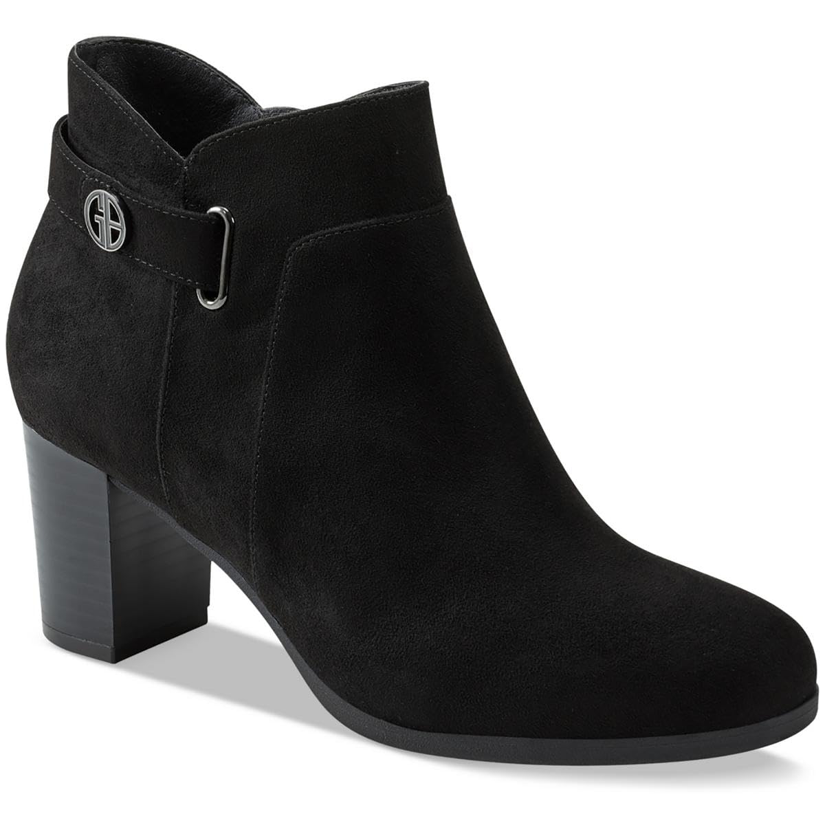 Giani Bernini Womens Artemyss Booties Faux Suede Booties Black 10 Medium B M