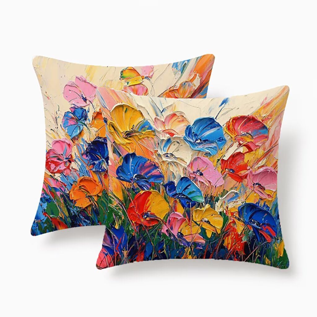 Housses de coussin 55x55cm extérieur imperméable pour canapé et chaise de lit