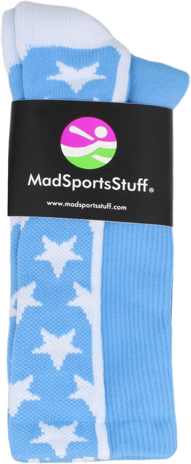 MadSportsStuff All Stars Socks with Stars Crew Athletic Socks Youth Basketball Socks Girls Basketball Socks Boys - Image 3