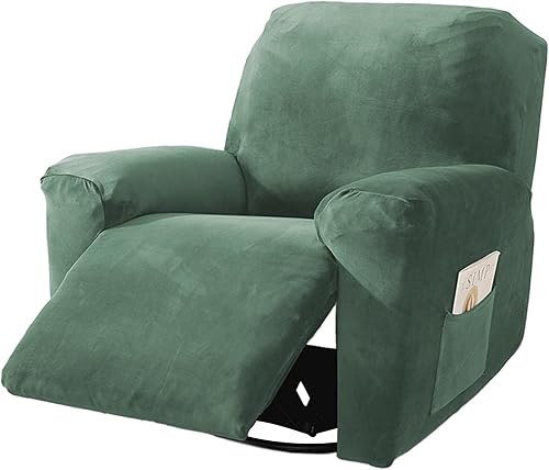 Miniatura 14 de NORTHERN BROTHERS Fundas de terciopelo para sofá reclinable de 8 piezas de 3 plazas, funda elástica para sofá reclinable, funda gruesa y suave, Gris