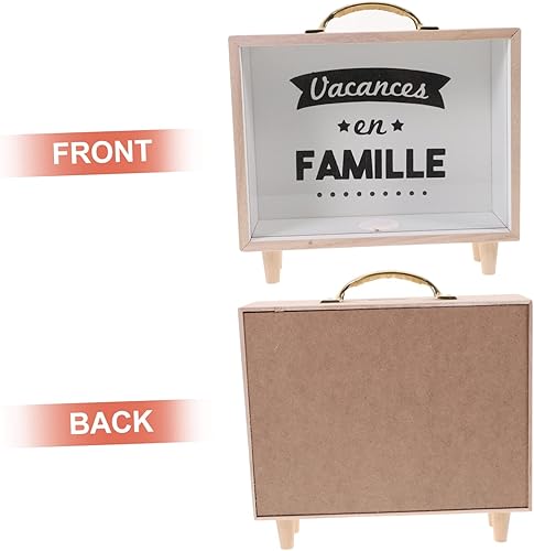 Miniatura 9 de ERINGOGO Wooden Money Box Wooden Piggy Bank Coin Holder Light House Decorations for Home Girl Baby Gifts Home Décor Wooden Coin Bank Money Holder