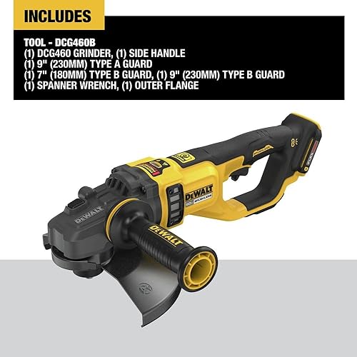 Miniatura 2 de Dewalt DCG460B 60V MAX - Amoladora de ángulo grande inalámbrica de iones de litio de 7 pulgadas - 9 pulgadas (solo herramienta)