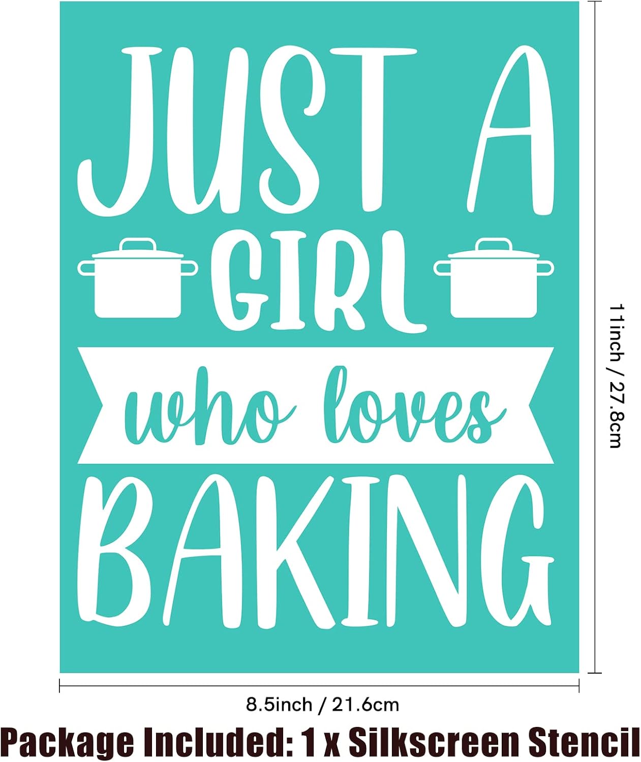 Briartw Baking,Word Phrase Silkscreen Stencil,Reusable Self-Adhesive Silk Screen Printing, Flower Sentiments for Home Decor/Printing on Wood/Fabric/Wall/Cup/Plate/Glass/Paper,8.5x11 inch