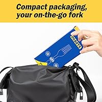 Vista 5 de POSATE Tenedores de plástico resistentes, material desechable de grado alimenticio, transparente, paquete de 30