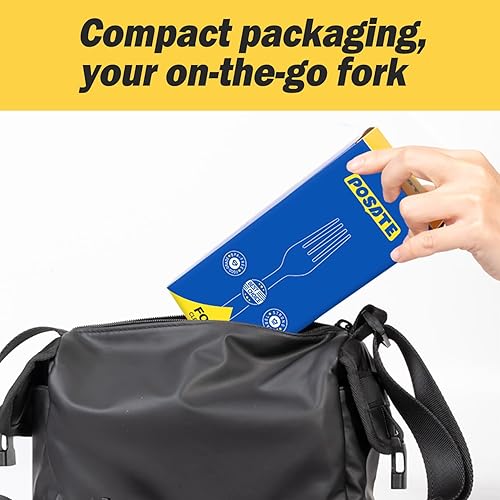 Miniatura 5 de POSATE Tenedores de plástico resistentes, material desechable de grado alimenticio, transparente, paquete de 30