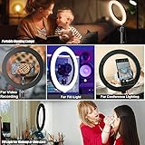 Webcam Selfie Light Stand,26cm Ring Light with Desktop Holder and Magnetic Mount compatible with Logitech C920 StreamCam C922 C930 C925 C615 BrioWebcams - Image 8
