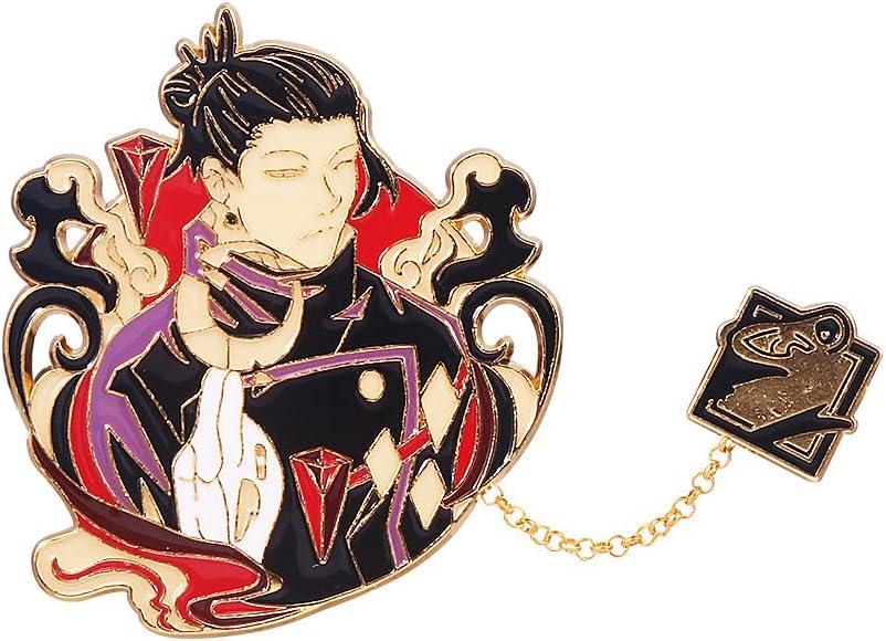 JJK Satoru Brooch Pins - Anime Figure Satoru Enamel Pins - Funny Gifts for Anime Lovers