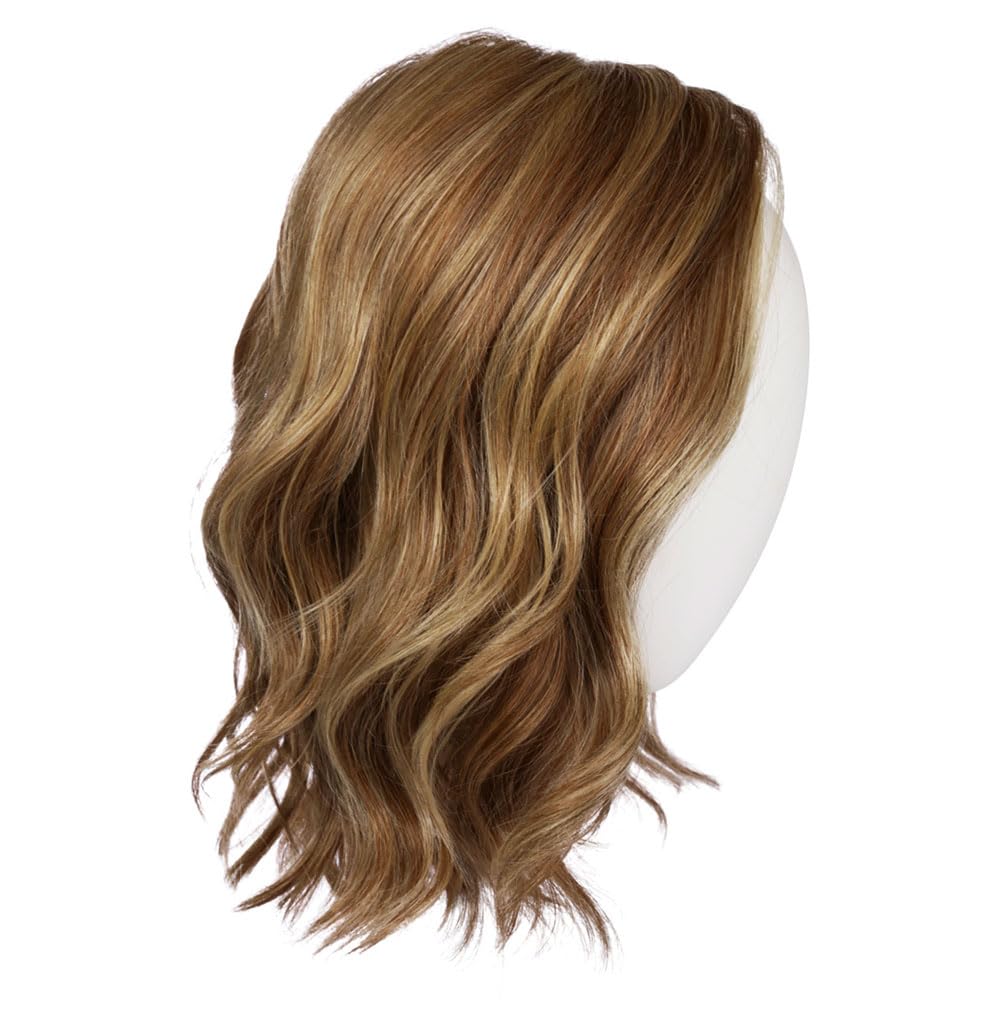 Raquel Welch Simmer Elite Layered Shoulder Length Wig With Lightweight Hand-Tied Base, Petite Cap - RL10/22SS SS Iced Cappuccino