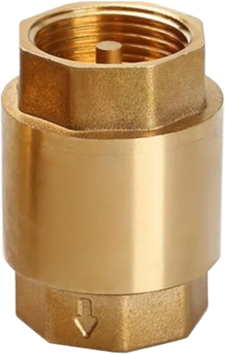 1pcs 1/2" 3/4" 1-1/2" Female Thread NPT Brass Thread In-Line Spring Check Valve One-Way Anti Backflow Valve Water Control Float Valve(1")