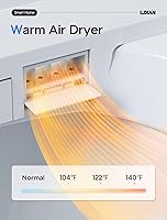 Vista 6 de LDian Inodoro inteligente sin tanque con bidé integrado, asiento de inodoro de bidé de una pieza, descarga automática, apertura automática y cierre