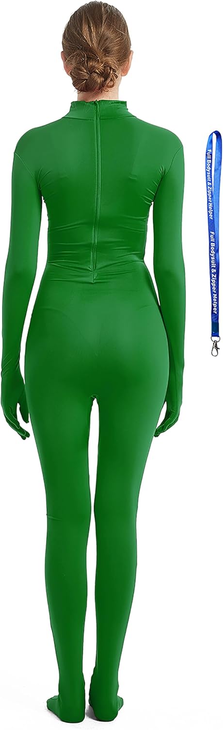 Full Bodysuit Include Zipper Helper Womens Costume Without Hood Spandex Zentai Unitard Body Suit - Image 2