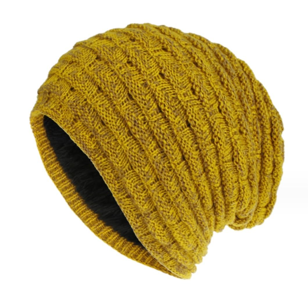 Gorro Cálidos De Invierno Gorro para Hombres Y Mujeres, De Lana Térmico Cálido para Invierno, Punto Holgado Grueso con Calavera Al Aire Libre