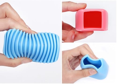 Miniatura 3 de AKOAK 2 piezas de color caramelo azul y rosa tabla de lavar de silicona creativa mini tabla de lavar de mano