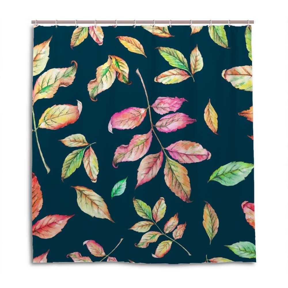 Rideau de douche bleu rouge jaune vert en polyester 168x183 cm