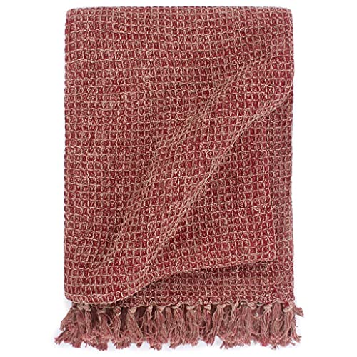 Bonnevie - berwurf Baumwolle 125x150 cm Burgunderrot vidaXL494318