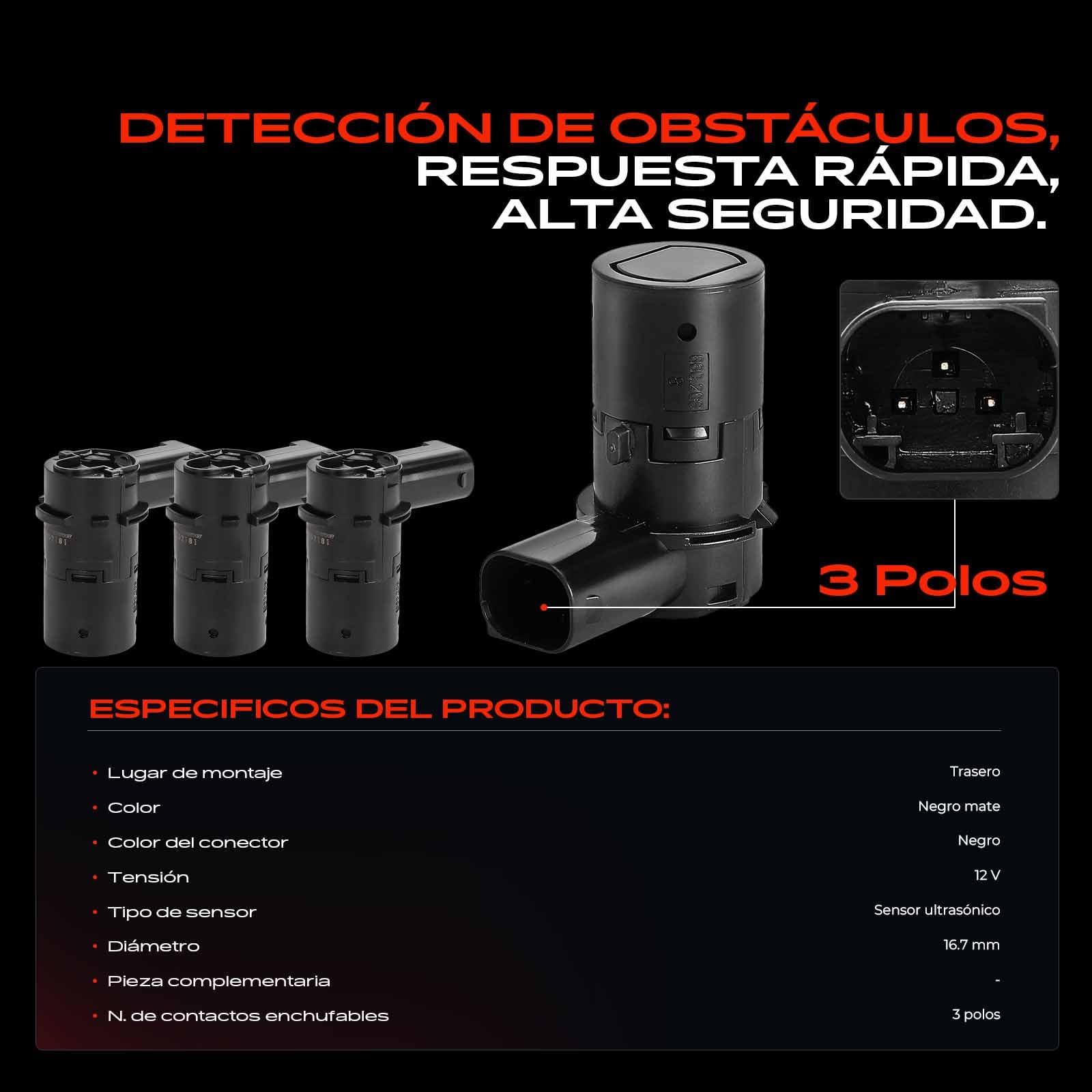 Frankberg sensores de aparcamiento delanteros y traseros (66218368727) | Compatible con: Serie 5 E39, Serie 5 Touring E39