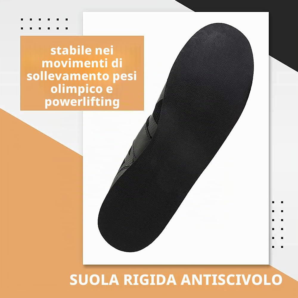 CORE Scarpe Sollevamento Pesi, Scarpe per Squat e Esercizi con Pesi Palestra, Calzature Olimpiche Powerlifting con Cinturino, Crossfit, Tacco 3,2cm