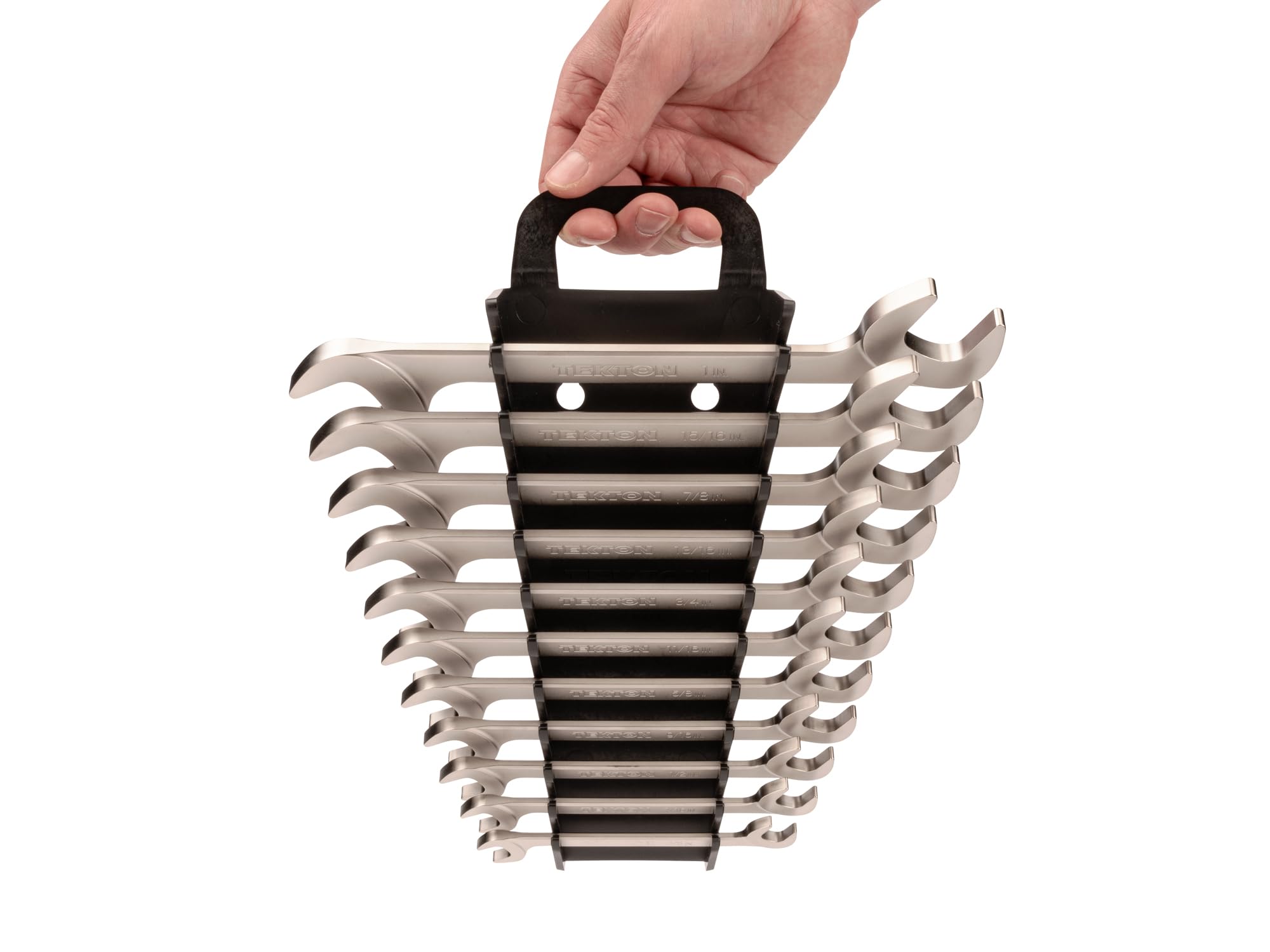 TEKTON Zestaw kluczy płasko-oczkowych z uchwytem, 11-częściowy (3/20.3-2.5 cm) | WAE91204 | Wyprodukowano w USA
