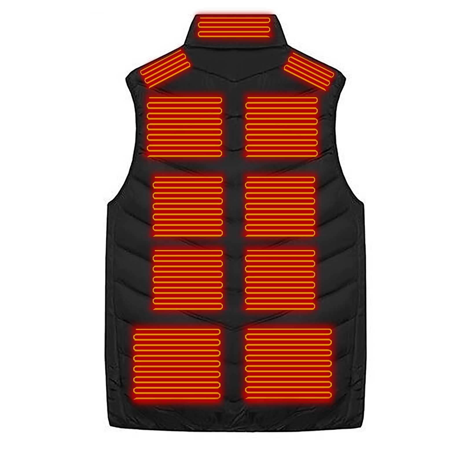 HAOLEI Chaleco Calefactable Hombre Mujer,Talla Grande Chaleco Calefactable con 3 Niveles de Temperatura 15 Zonas de Calentamiento Lavable Térmico Chaqueta para Al Aire Libre Moto Senderismo Camping