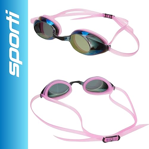 Miniatura 2 de Sporti Gafas de espejo unisex para adultos antivaho S2S3 - Lentes antivaho y elegantes gafas para nadar con construcción duradera