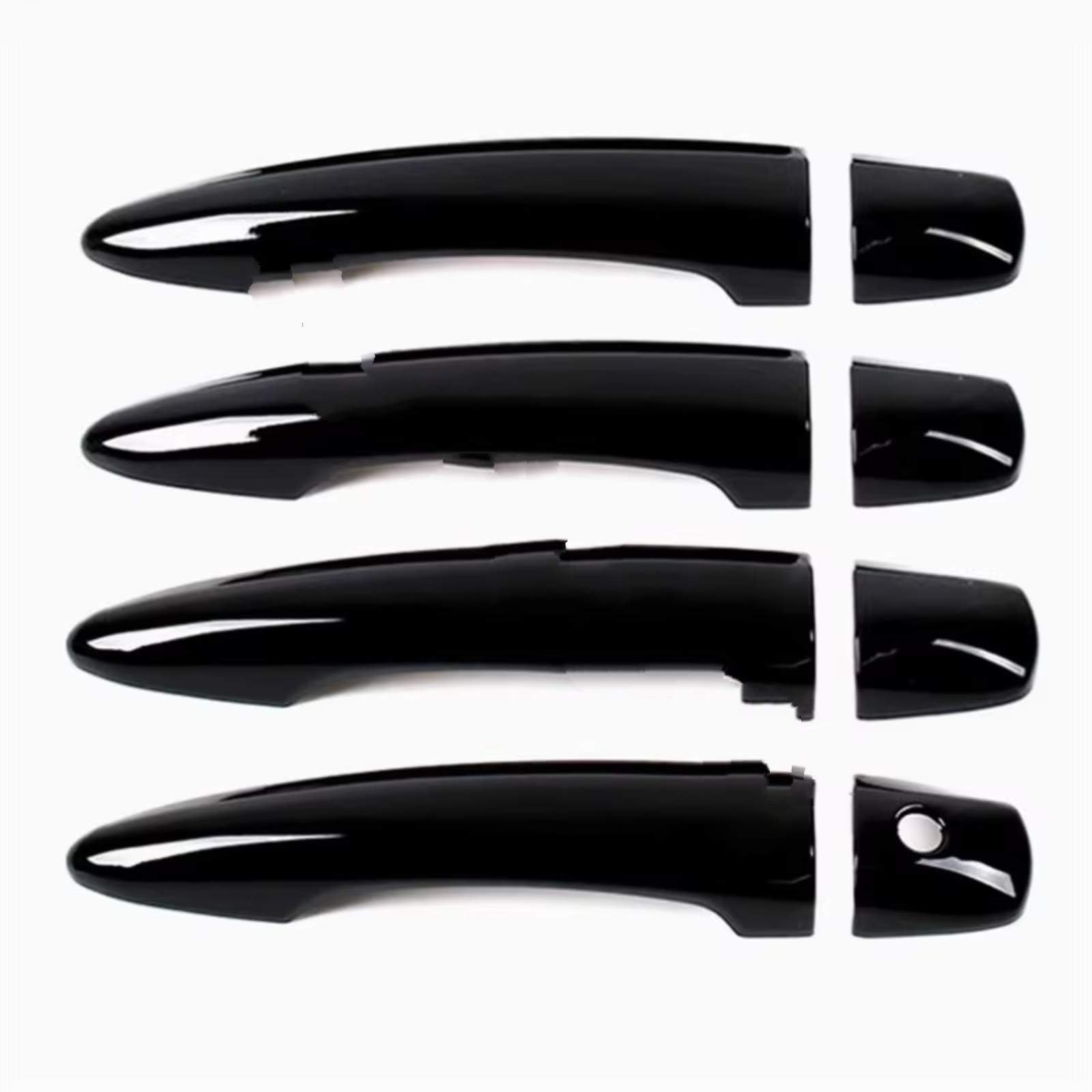 JJRFVBGT Door Handle Trim Compatible with Nissan for Qashqai J12 2023 2024 2025 ABS Trim Chrome Accessories Bowl Car Exterior Door Handle Housing