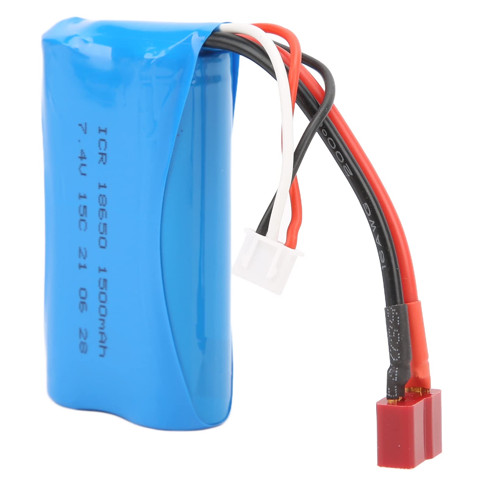 Batterie au Lithium, Longue Durée de Vie, Batterie Lipo, 7,4 V 1500 mAh 15C, Chargeur Équilibre Intégré, pour Voitures RC, Bateaux, Jouets et Autres Appareils Électriques